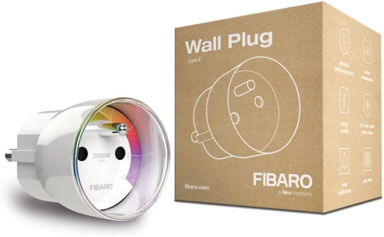FIBARO Wall Plug/ Prise Intelligente Type E, Z-Wave +, Incolore